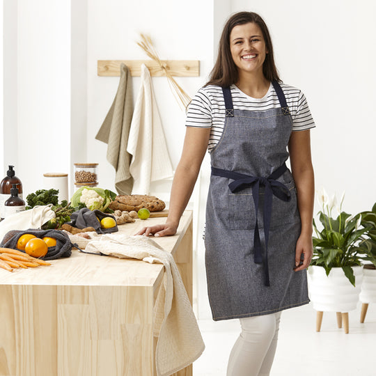 Eco Recycled Apron Navy