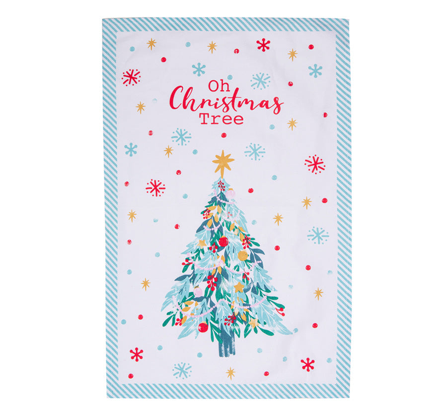 Jingle Christmas Tree 2 Pack Tea Towel 