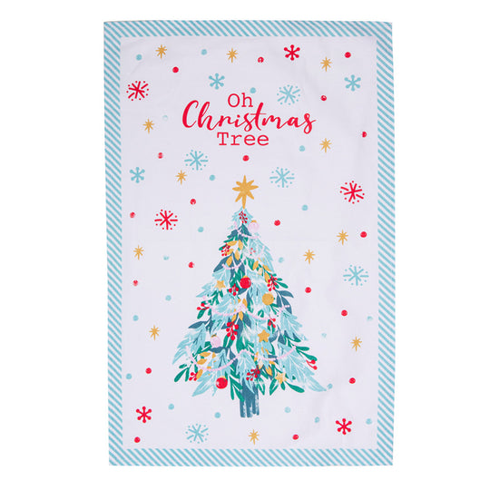 Jingle Christmas Tree 2 Pack Tea Towel 