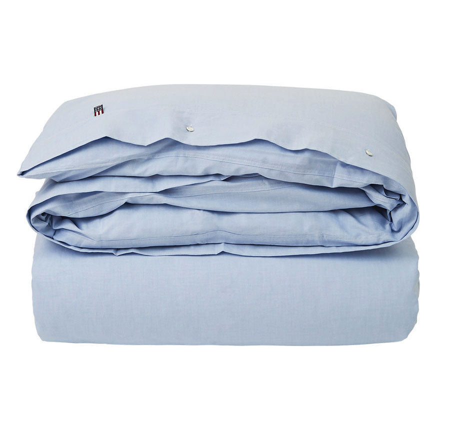 American Pin Point Oxford Quilt Cover Set Range Blue