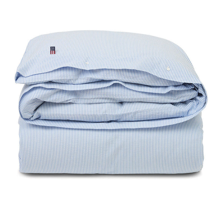 American Pin Point Oxford Quilt Cover Set Range Blue and White