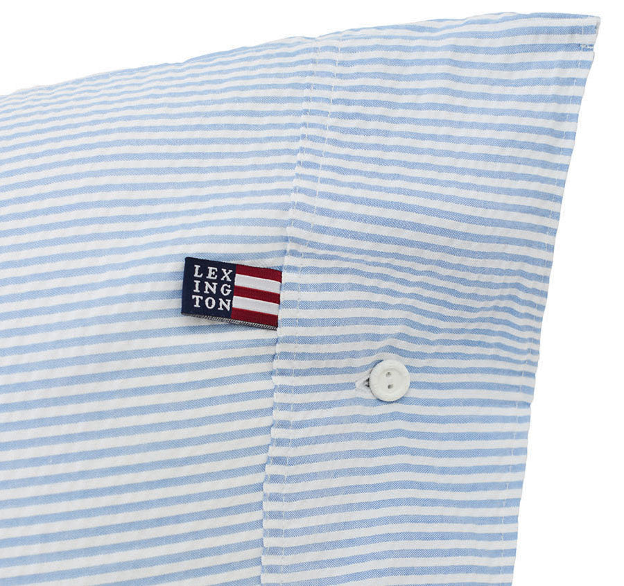 American Pin Point Oxford Quilt Cover Set Range Blue and White