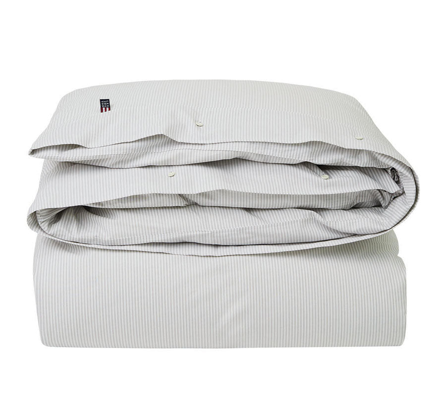 American Pin Point Oxford Quilt Cover Set Range Grey and White