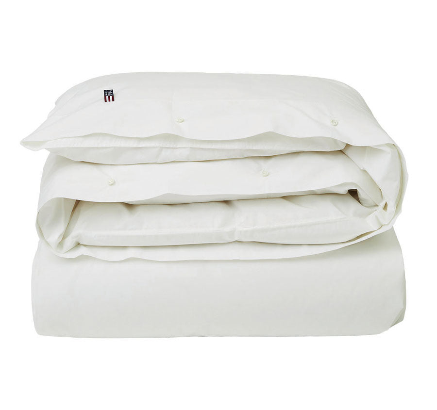 American Pin Point Oxford Quilt Cover Set Range White