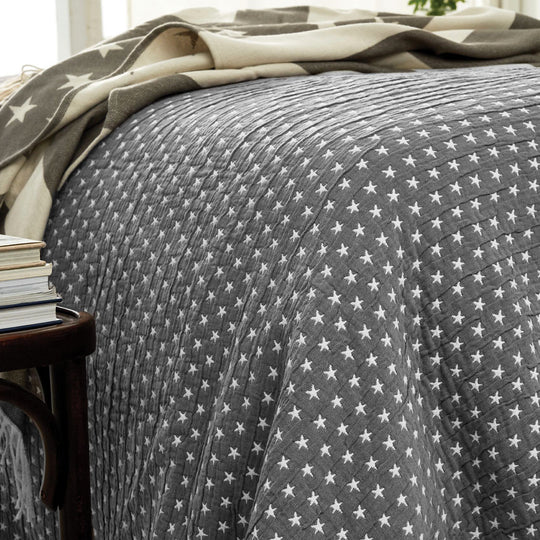 Authentic Star Bed Cover Range Grey