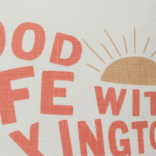 Good Life 50x50cm Filled Cushion White and Coral
