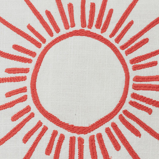 Sun 50x50cm Filled Cushion White and Coral