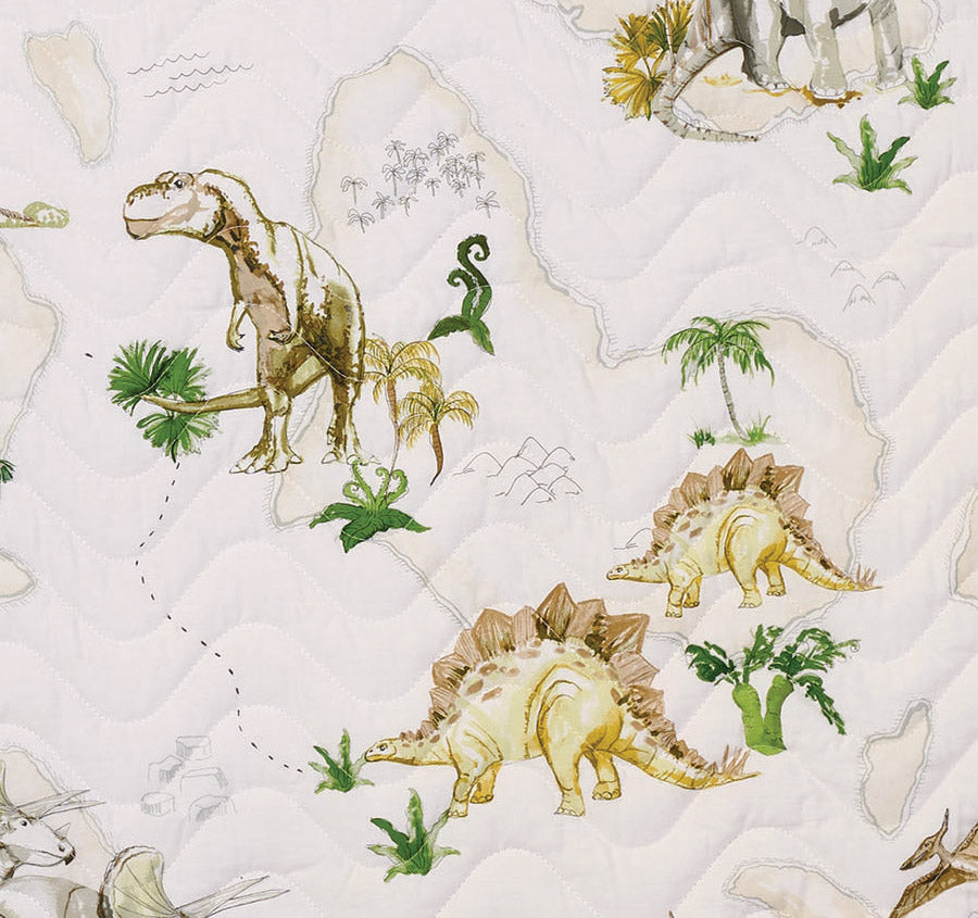Dinosaur Map 120cm Round Playmat Sand