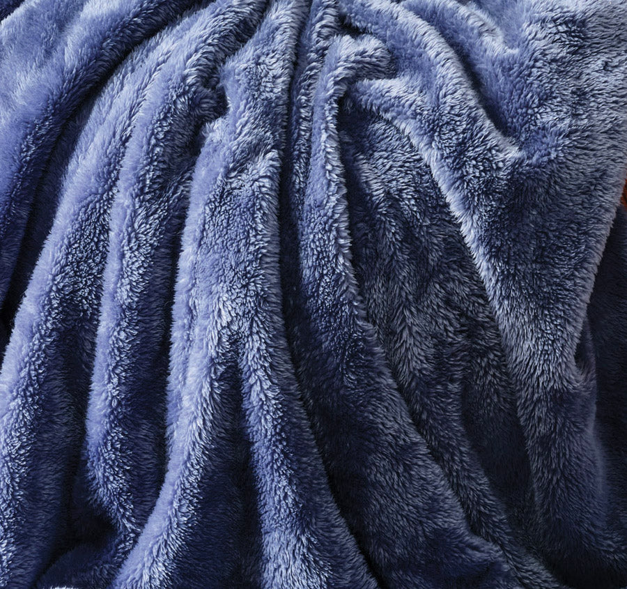 Milly 127x152cm Throw Rug Dark Blue