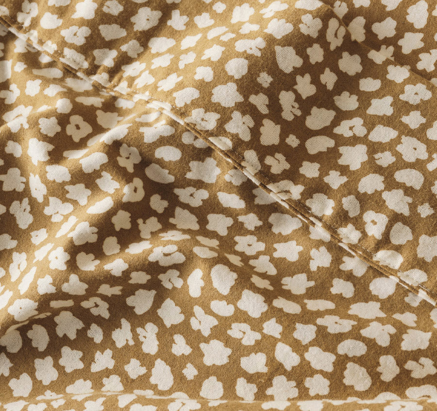 Abbi Printed Flannelette Cotton Mega Sheet Set Range Dijon