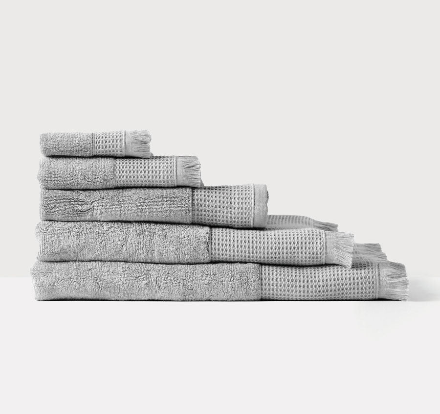 Aria 800GSM Bamboo Cotton Bath Mat Silver