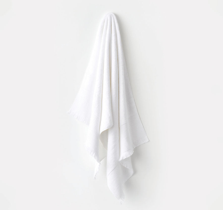 Aria 550GSM Bamboo Cotton Bath Towel Range White