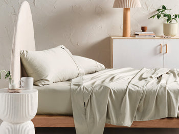 Hotel Augusta 500THC Cotton Sateen Mega Fitted or Flat Sheet Range Taupe