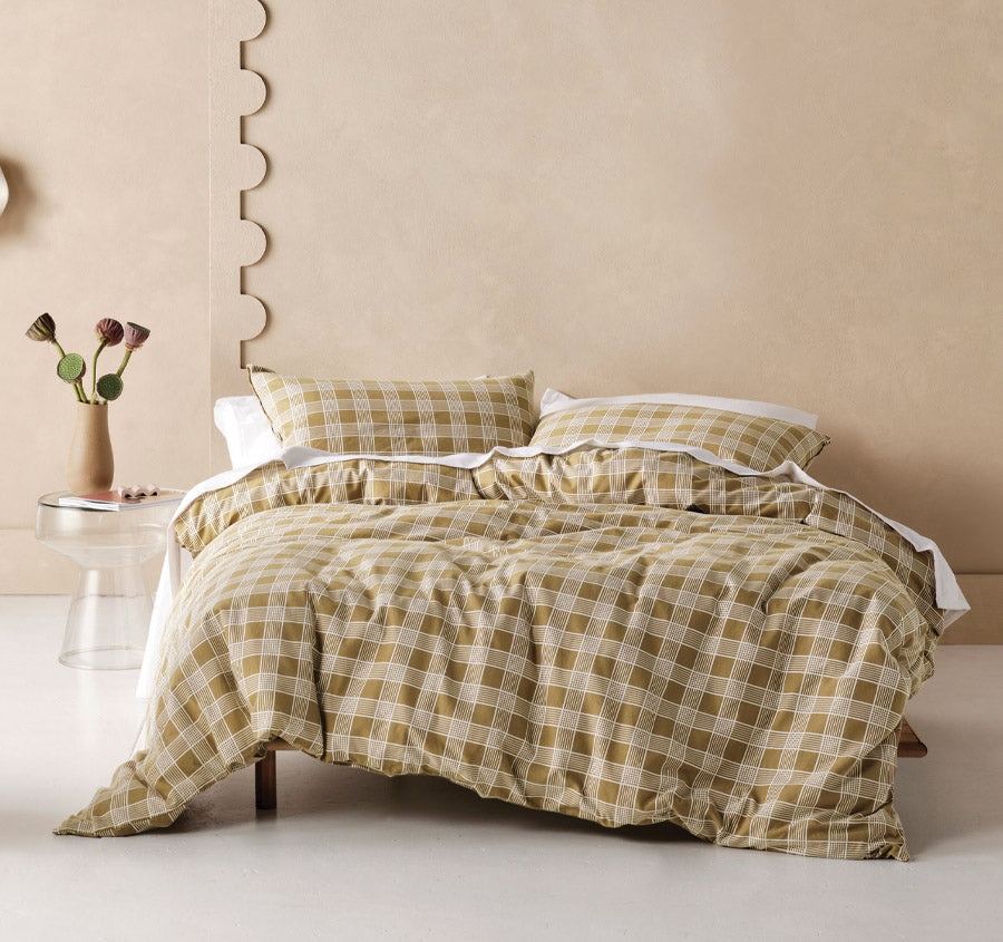 Barnett Printed Flannelette Cotton Quilt Cover Set Range Dijon