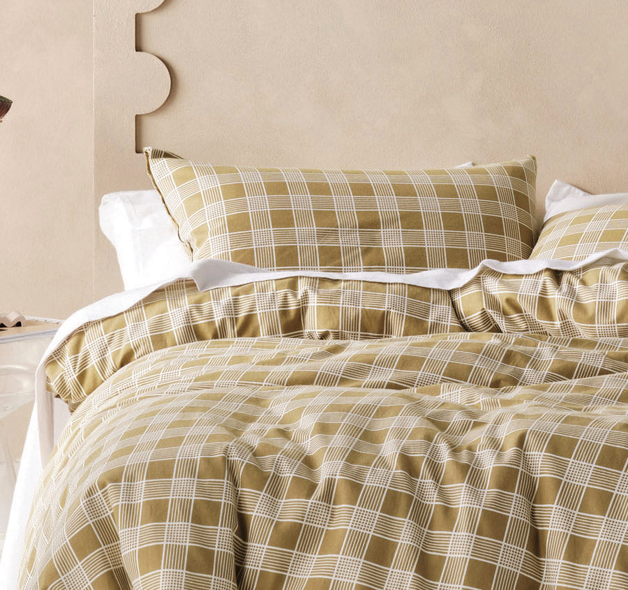 Barnett Printed Flannelette Cotton Quilt Cover Set Range Dijon