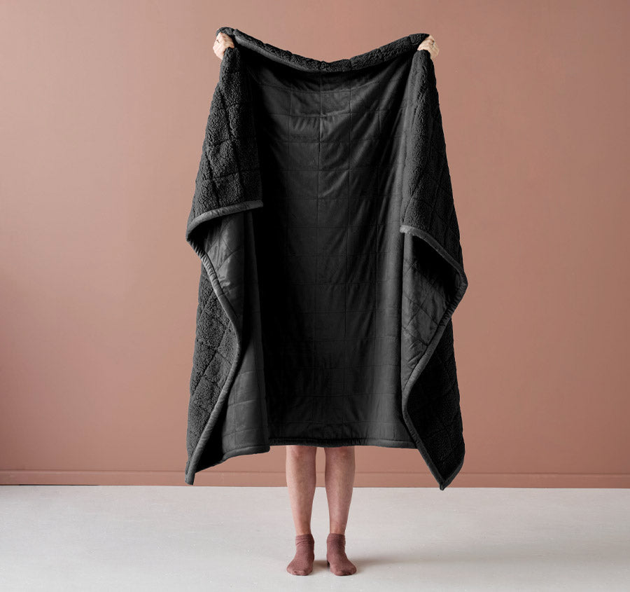 Bray 150x200cm Throw Rug Charcoal