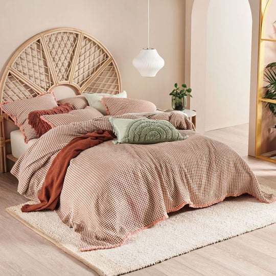 Cavo Queen to King Bed Cover Range Paprika
