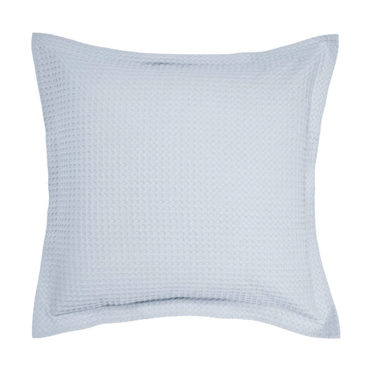 Deluxe Waffle European Pillowcase Soft Blue