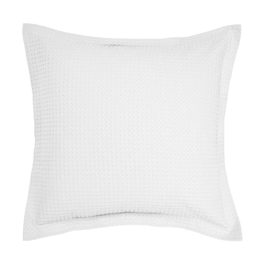 Deluxe Waffle European Pillowcase White