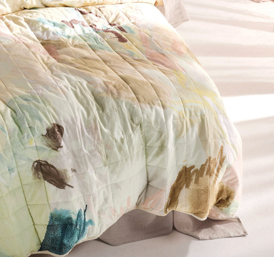 Elementary Quilt Cover Set Range Blush