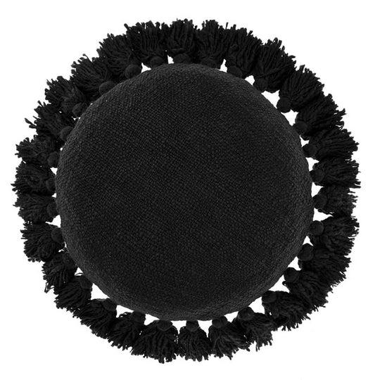Florida 45cm Round Filled Cushion Black