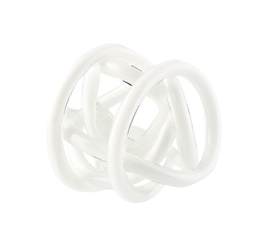 Glass Knots 12cm Décor White