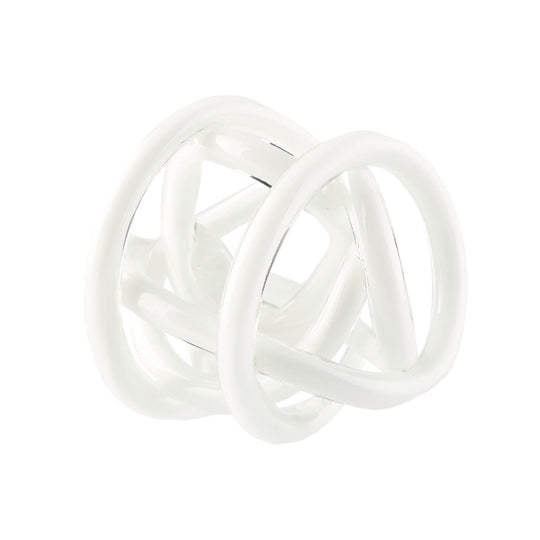 Glass Knots 12cm Décor White