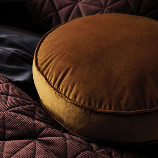 Toro 43cm Round Filled Cushion Caramel