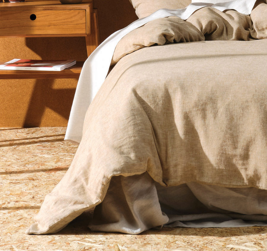 Hemp Triblend Quilt Cover Set Range Ochre