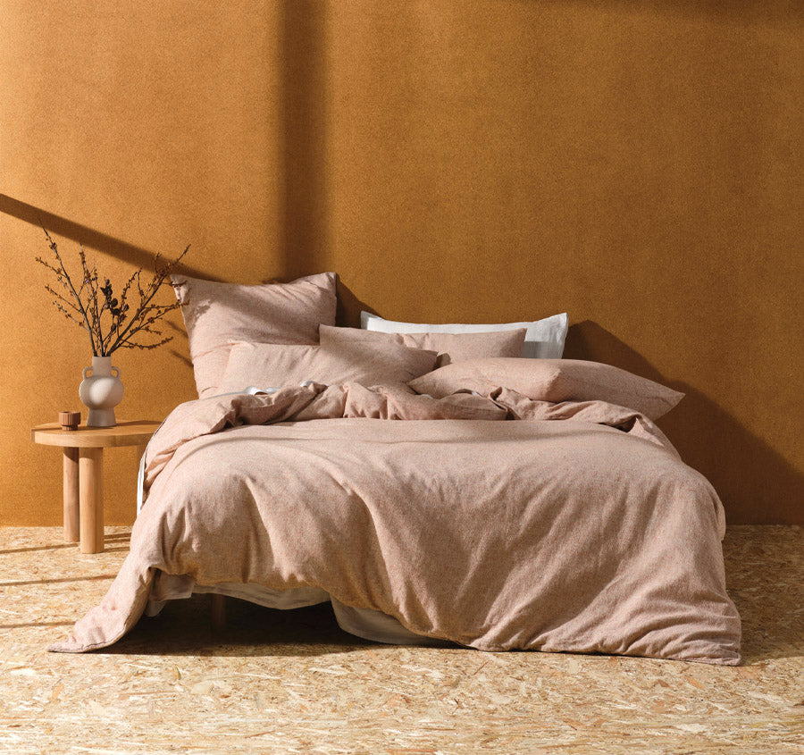 Hemp Triblend Quilt Cover Set Range Rust