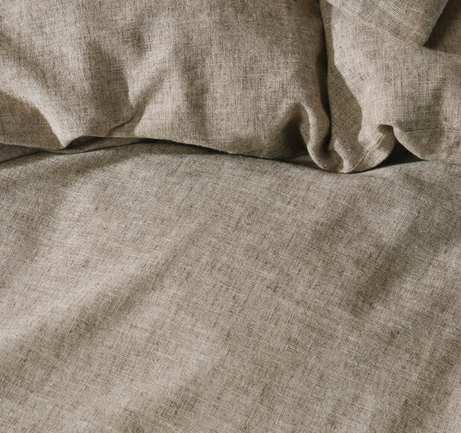 Hemp Triblend Quilt Cover Set Range Walnut