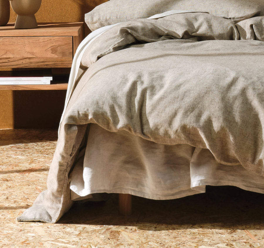 Hemp Triblend Quilt Cover Set Range Walnut