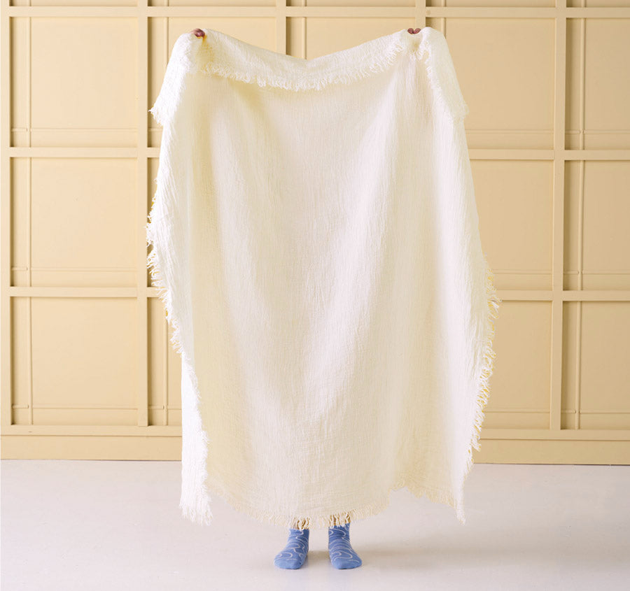 Linden 127x152cm Throw Rug White