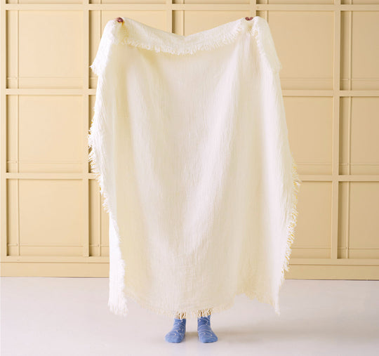 Linden 127x152cm Throw Rug White