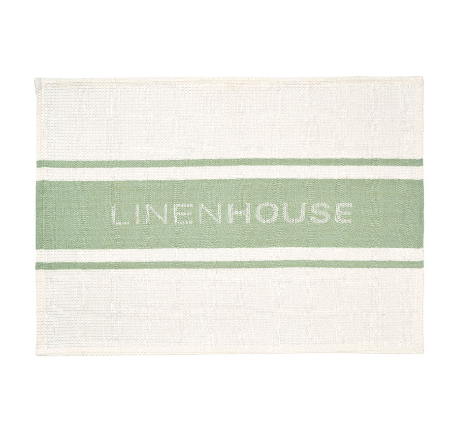 Linen House Logo Tea Towel Jadestone