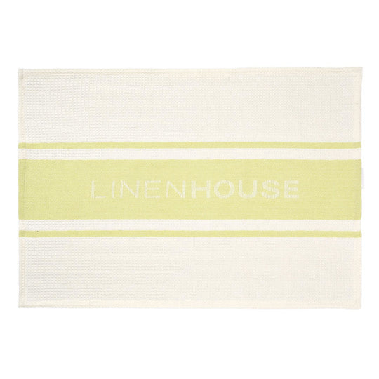 Linen House Logo Tea Towel Lime Sorbet
