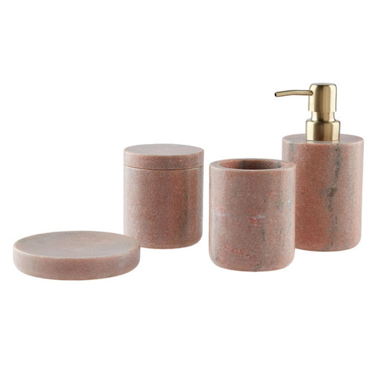 Marble Bathroom Accessories Range Pink