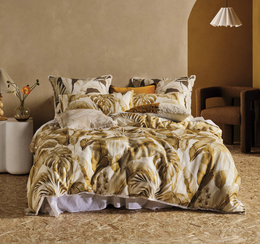Marseille Quilt Cover Set Range Honey