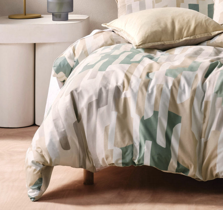 Mollendo Quilt Cover Set Range Green