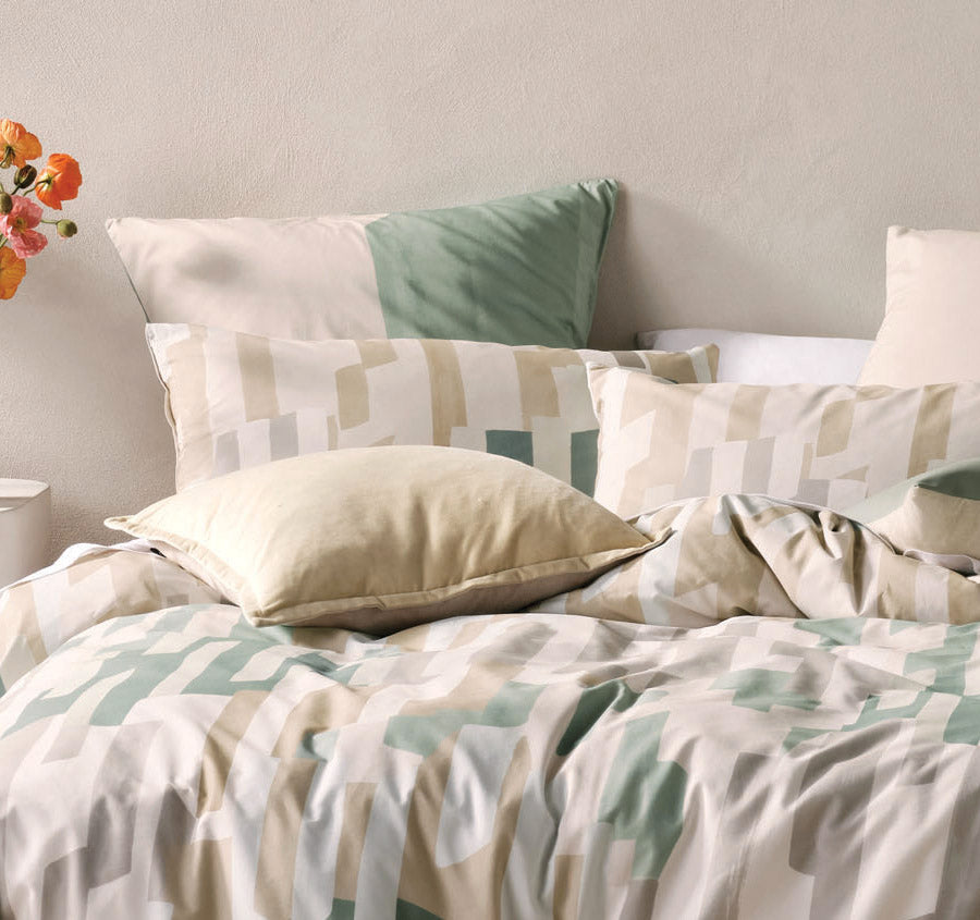 Mollendo Quilt Cover Set Range Green