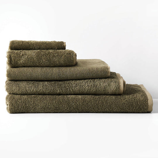 Nara 550GSM Bamboo Cotton Bath Towel Range Moss