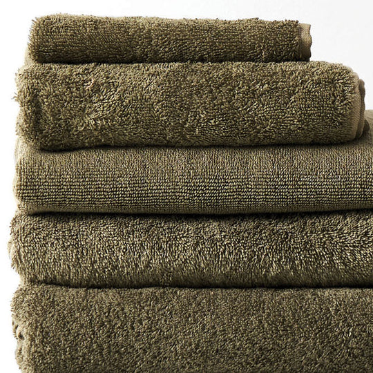 Nara 550GSM Bamboo Cotton Bath Towel Range Moss