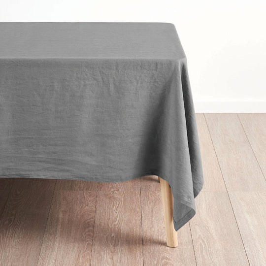 Nimes Linen Square Tablecloth Ash