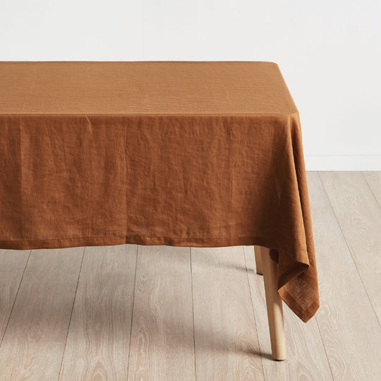 Nimes Linen Tablecloth Range Cinnamon