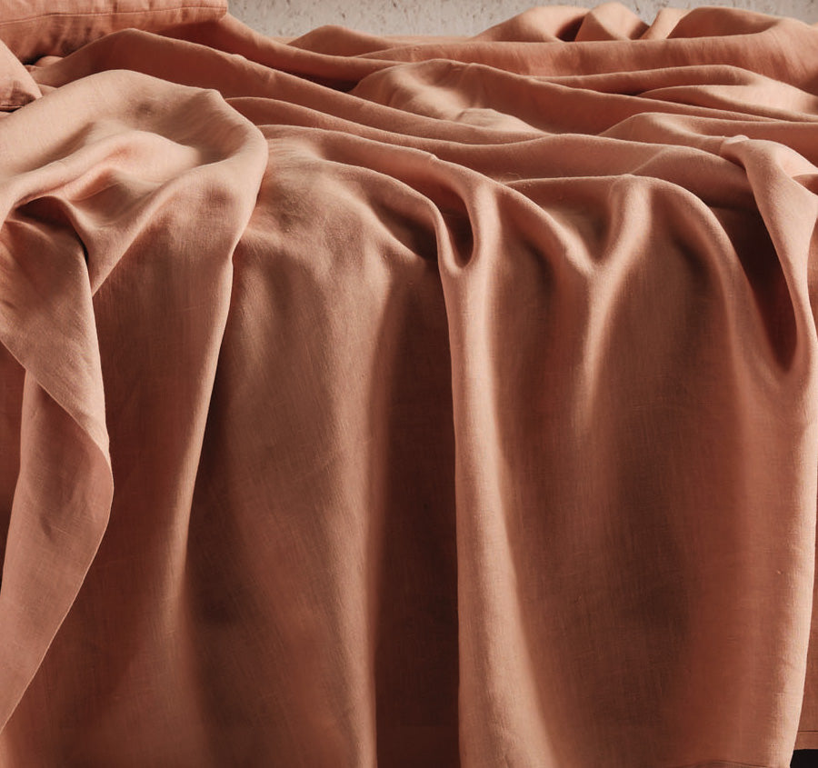 Nimes Linen Sheet Set Range Clay