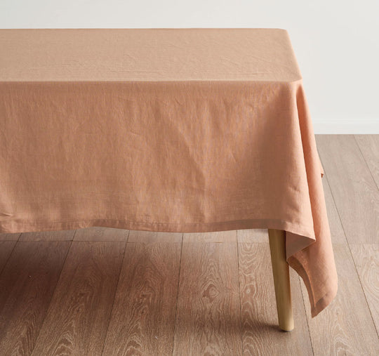 Nimes Linen Tablecloth Range Clay
