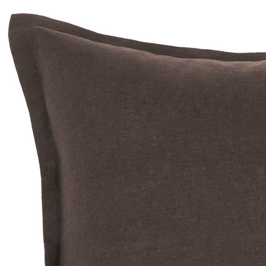 Nimes Linen 48x48cm Filled Cushion Espresso