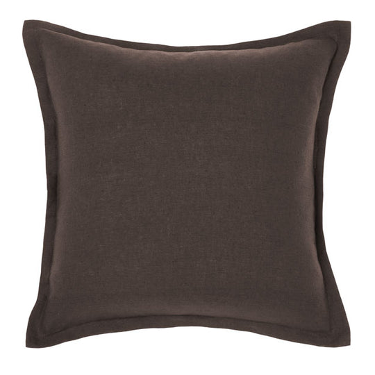 Nimes Linen 48x48cm Filled Cushion Espresso