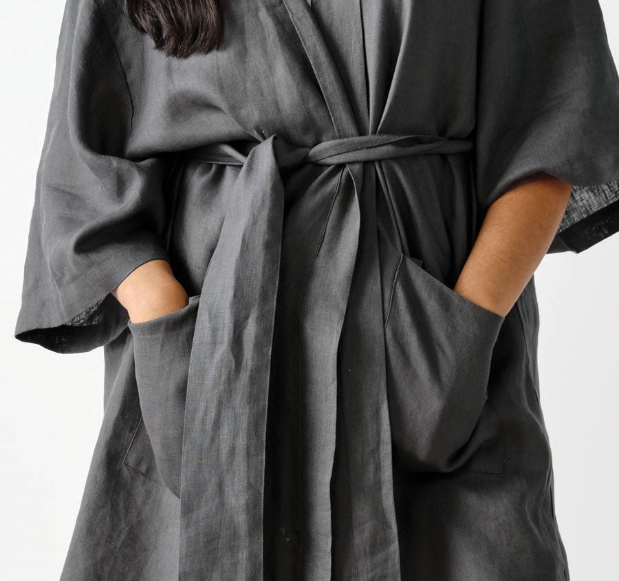 Nimes Linen One Size Short Robe Magnet