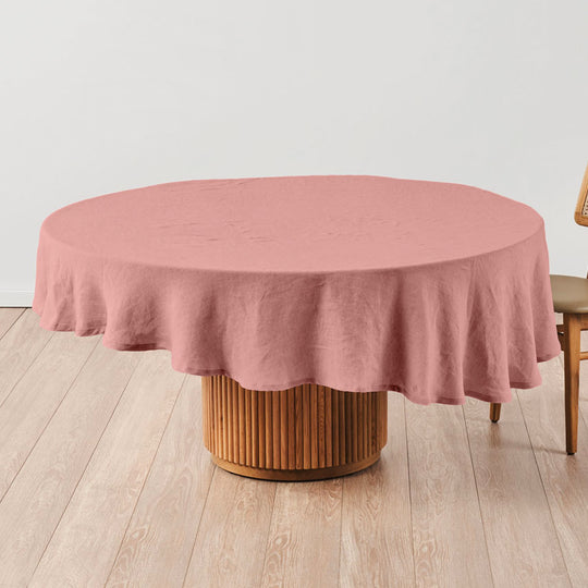 Nimes Linen Round Tablecloth Rosette